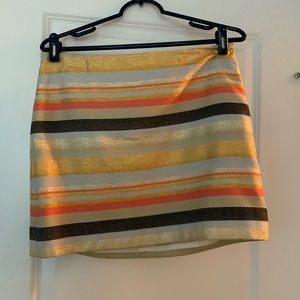 Jcrew striped mini skirt
